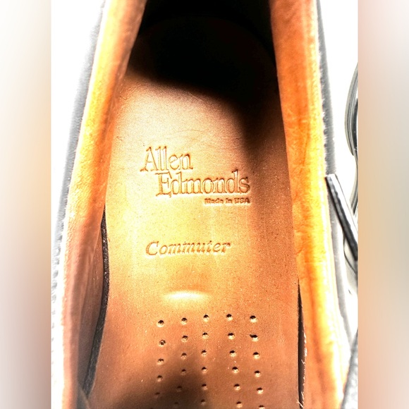 Allen Edmonds Men Commuter Black Leather Lace Dress Shoe Size 12B NWOT - Picture 4 of 16